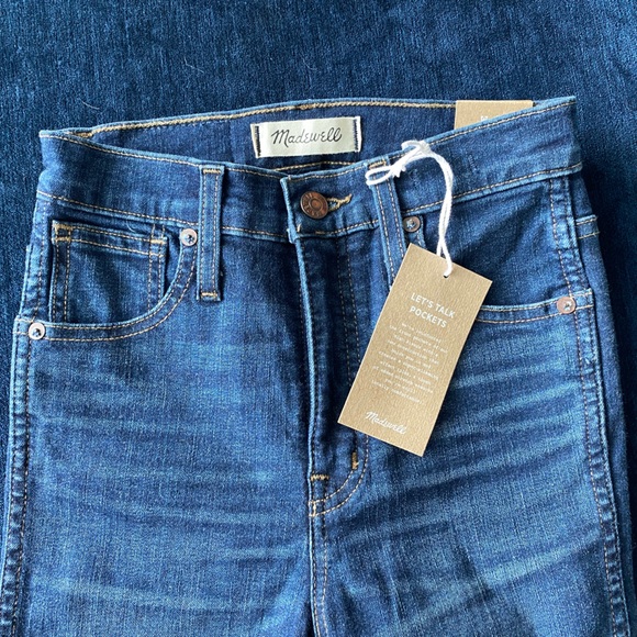 NWT Madewell 10” High Rise Skinny in Medium Dark Wash Women’s Size 23 - Picture 3 of 11